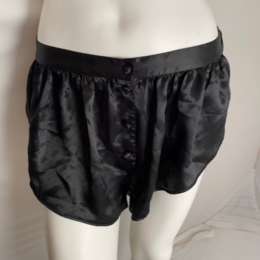 Today Tonight black satin panty shorts L